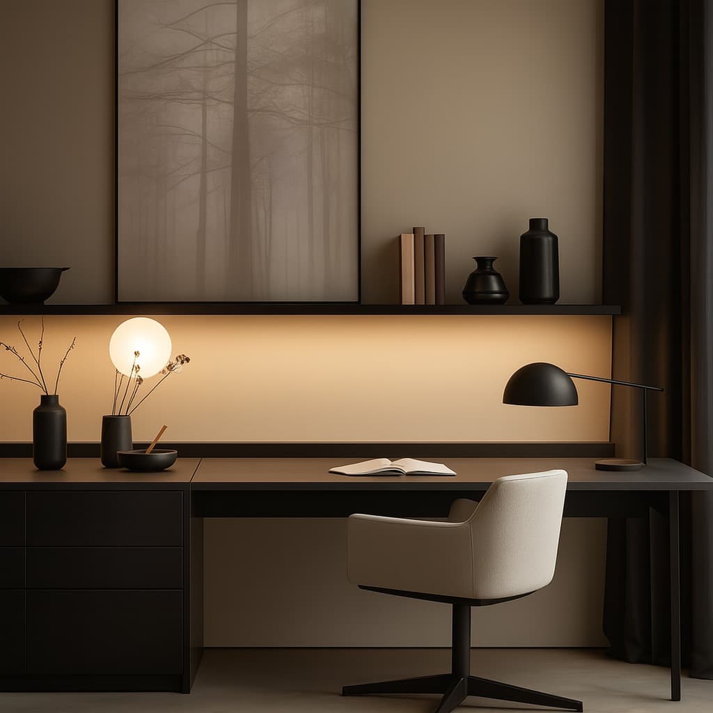 Desk light, late evening